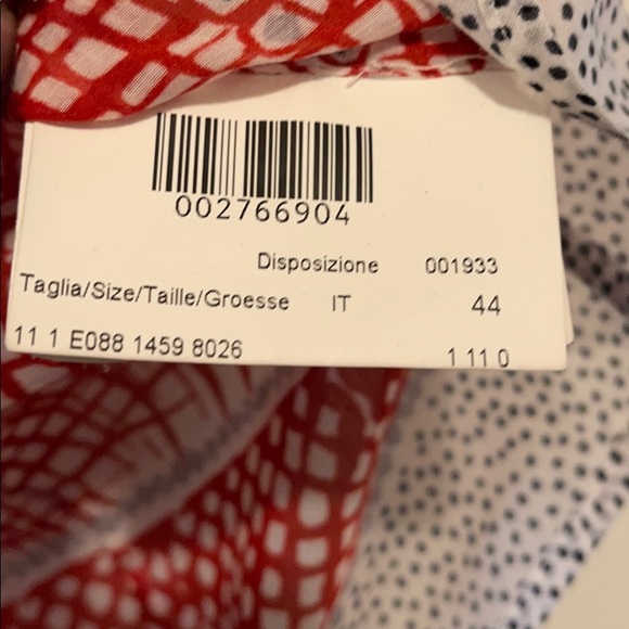 Piazza Sempier red white blouse - Picture 7 of 9